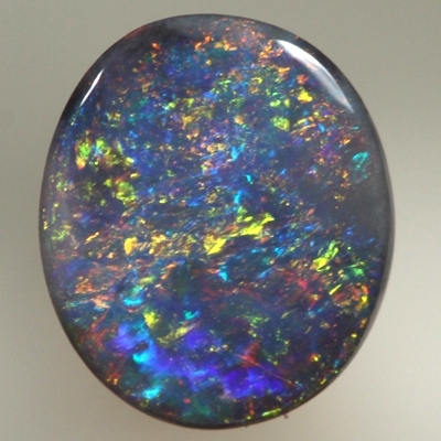 SOLID SEMI BLACK OPAL Bright and sparkling Floral Harlequin pattern